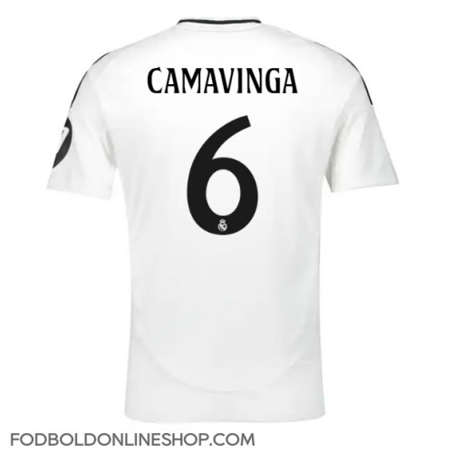 Real Madrid Eduardo Camavinga #6 Hjemmebanetrøje 2024-25 Kortærmet